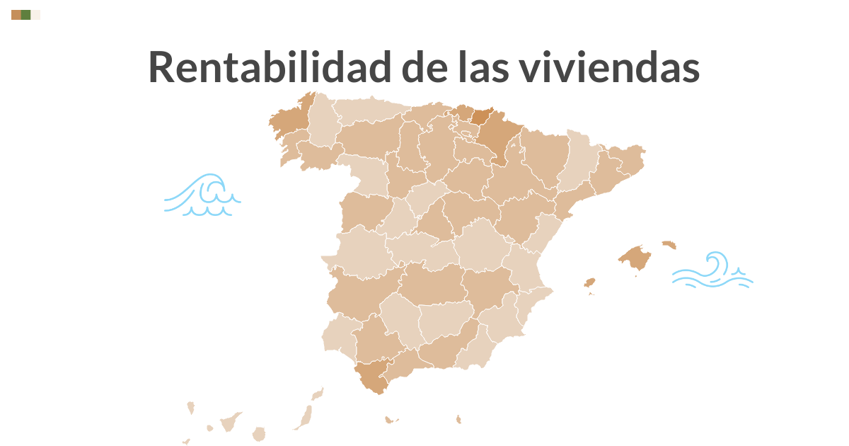Mapa de rentabilidad de la vivienda en alquiler